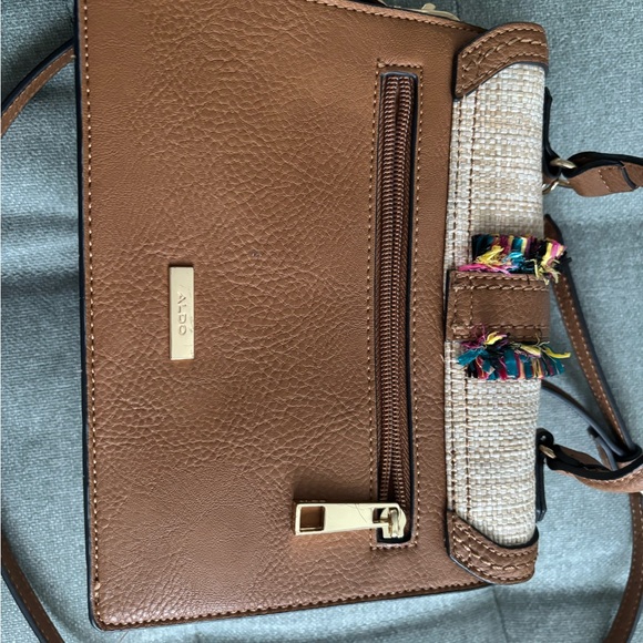 Floral Embroidered Brown Aldo Handbag - Picture 5 of 6